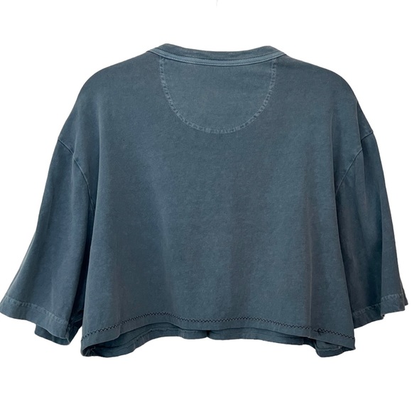 Vintage Roundtree & York Blue Cropped Tshirt - Picture 2 of 4